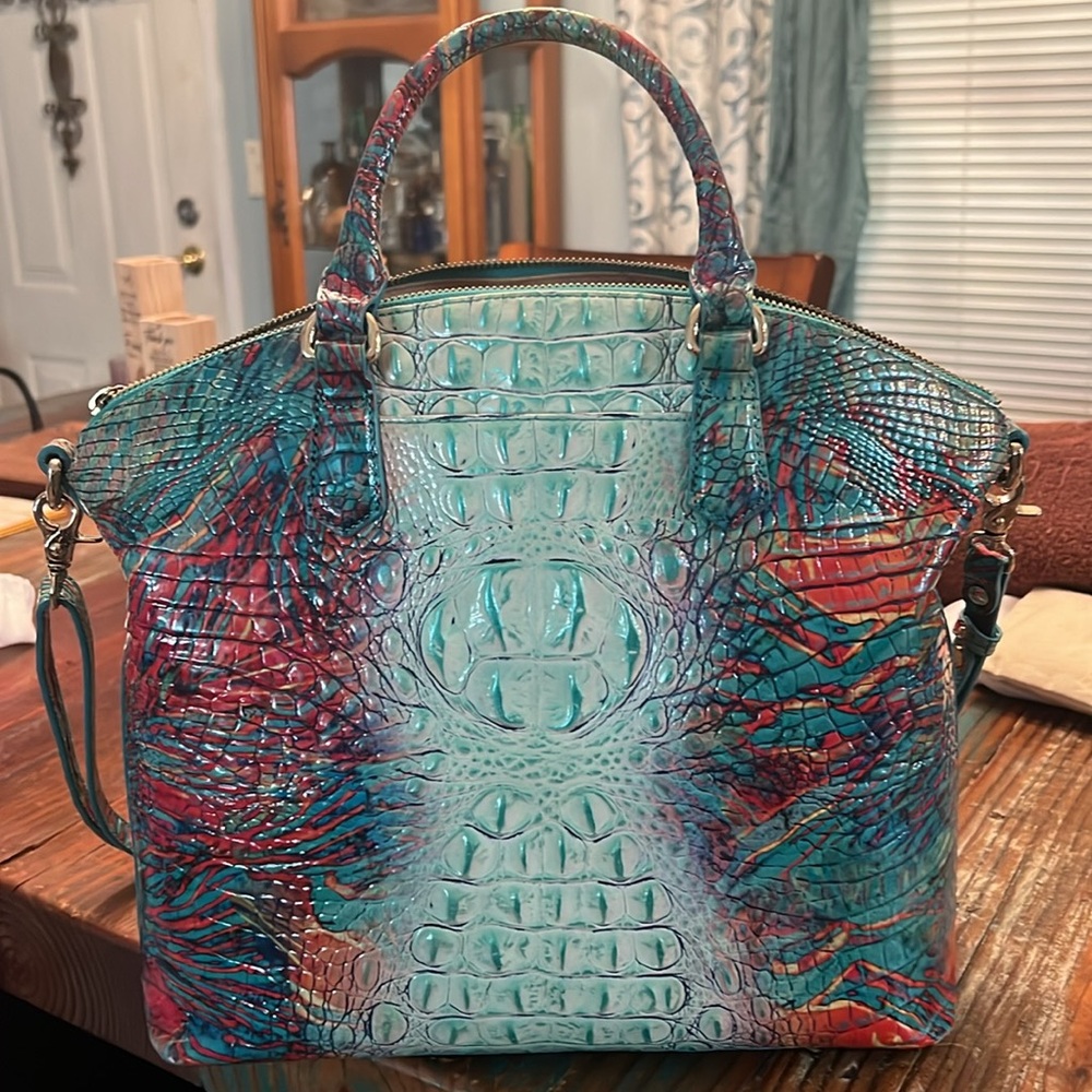 Brahmin large duxbury satchel dream ombre Melbourne with wallet - Picture 9 of 15